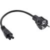 InLine Netzkabel Typ F deutsch / „Mickey-Maus“-Notebookstecker schwarz 1,8 m
