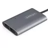 StarTech.com Thunderbolt auf Dual DisplayPort Adapter DP 1.4, Dual 4K 60Hz oder Single 8K/5K Thunderbolt zu DP Konverter, 2x DisplayPort Monitor Video Adapter - Mac & Windows