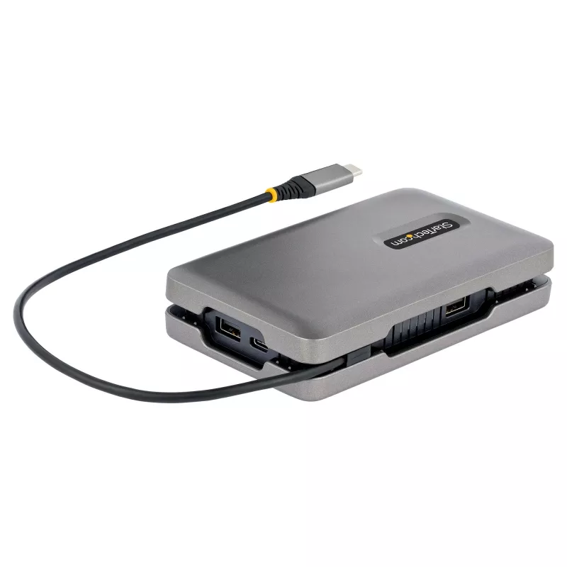 StarTech.com DKM31C3HVCPD USB-C Multiport-Adapter / Dual-Monitor-Dockingstation, 4K HDMI 2.0, VGA, USB-C DP-Alt-Mode-Video, 100 W PD Pass-Through, 2x USB-A 10 Gbit/s, GbE, MST, Grau