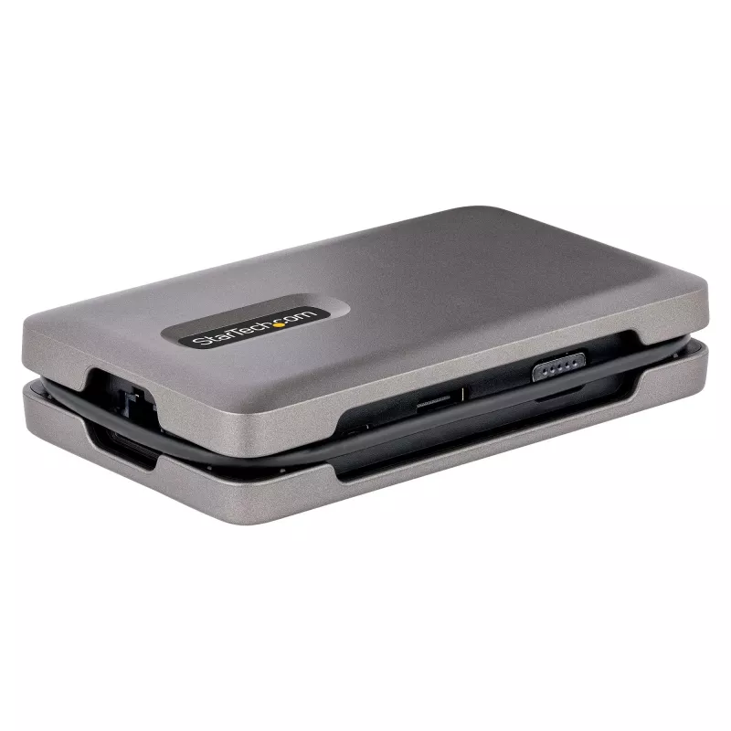 StarTech.com DKM31C3HVCPD USB-C Multiport-Adapter / Dual-Monitor-Dockingstation, 4K HDMI 2.0, VGA, USB-C DP-Alt-Mode-Video, 100 W PD Pass-Through, 2x USB-A 10 Gbit/s, GbE, MST, Grau