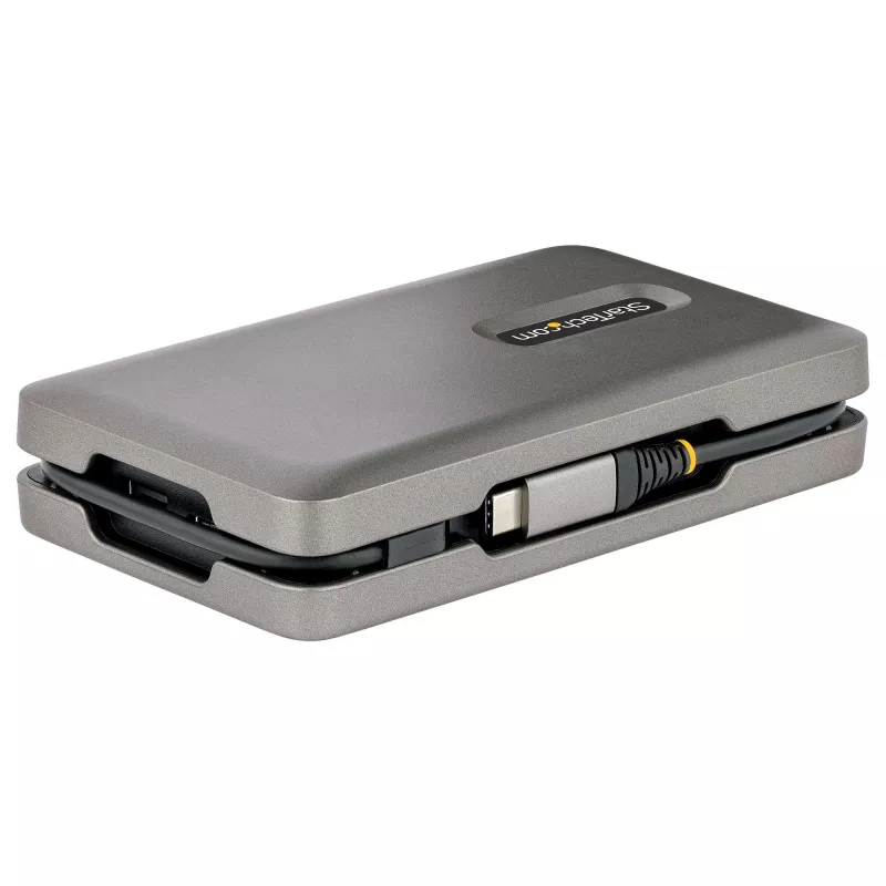StarTech.com DKM31C3HVCPD USB-C Multiport-Adapter / Dual-Monitor-Dockingstation, 4K HDMI 2.0, VGA, USB-C DP-Alt-Mode-Video, 100 W PD Pass-Through, 2x USB-A 10 Gbit/s, GbE, MST, Grau