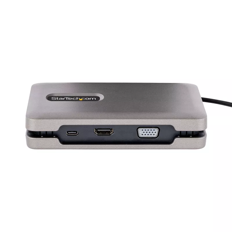 StarTech.com DKM31C3HVCPD USB-C Multiport-Adapter / Dual-Monitor-Dockingstation, 4K HDMI 2.0, VGA, USB-C DP-Alt-Mode-Video, 100 W PD Pass-Through, 2x USB-A 10 Gbit/s, GbE, MST, Grau