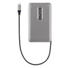 StarTech.com DKM31C3HVCPD USB-C Multiport-Adapter / Dual-Monitor-Dockingstation, 4K HDMI 2.0, VGA, USB-C DP-Alt-Mode-Video, 100 W PD Pass-Through, 2x USB-A 10 Gbit/s, GbE, MST, Grau