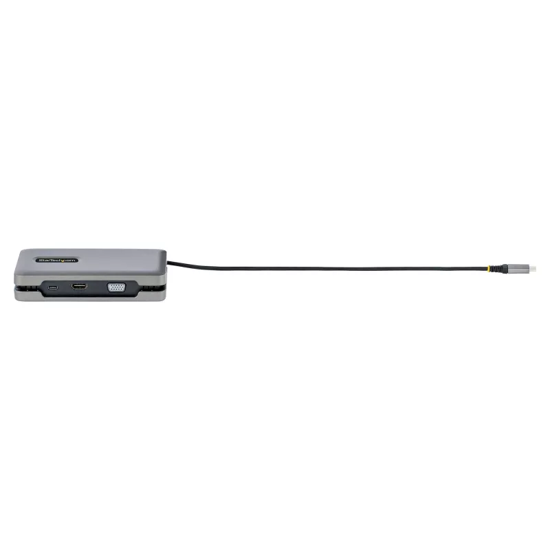 StarTech.com DKM31C3HVCPD USB-C Multiport-Adapter / Dual-Monitor-Dockingstation, 4K HDMI 2.0, VGA, USB-C DP-Alt-Mode-Video, 100 W PD Pass-Through, 2x USB-A 10 Gbit/s, GbE, MST, Grau