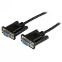 StarTech.com 2m Schwarzes DB9 RS232 serielles Nullmodem-Kabel F/F