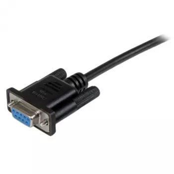 StarTech.com 2m Schwarzes DB9 RS232 serielles Nullmodem-Kabel F/F