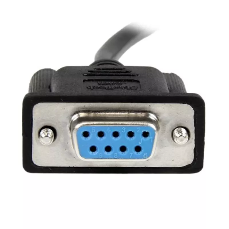 StarTech.com 2m Schwarzes DB9 RS232 serielles Nullmodem-Kabel F/F