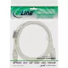 InLine USB 2.0-Verlängerungskabel Typ A M/F, transparent, mit Ferrit, 2 m