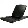 StarTech.com RKCOND17HD Dual-Rail 1HE Rack-KVM-Konsole, 17,3" (43,9 cm) LCD 1920 x 1080, Single-Port DVI/VGA, US-QWERTY-Tastatur, USB, Kabel inklusive, 44230 MTBF, Schwarz