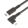 StarTech.com 0,9 m robuster rechtwinkliger USB-C-Kabel, USB 3.2 Gen 2 (10 Gbps), volldatenfähiges USB-C-zu-C-Datenkabel, 4K 60Hz DP Alt-Modus, 100W Power Delivery – 90-Grad-USB-Typ-C-Kabel