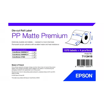 Epson 7113418 Druckeretikett Weiß Selbstklebendes Druckeretikett