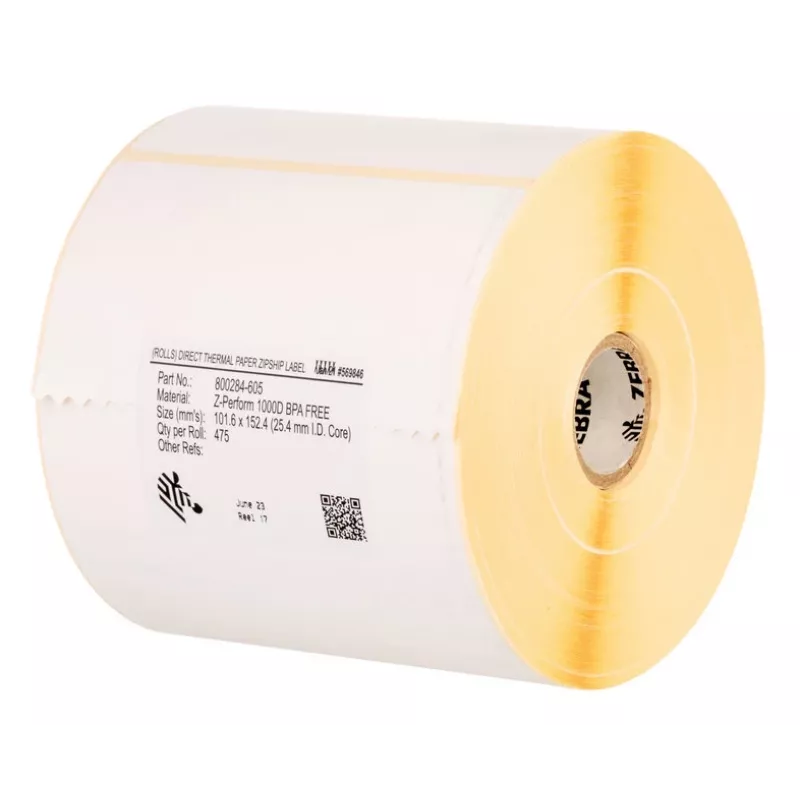 Zebra Z-Perform 1000T White Selbstklebende Etikettenrolle