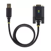 StarTech.com 2m USB-zu-Seriell-Adapterkabel, COM-Erhalt, austauschbare Schrauben/Muttern, USB-A auf DB9 RS232, FTDI IC, ESD-Schutz, Windows/macOS/Linux