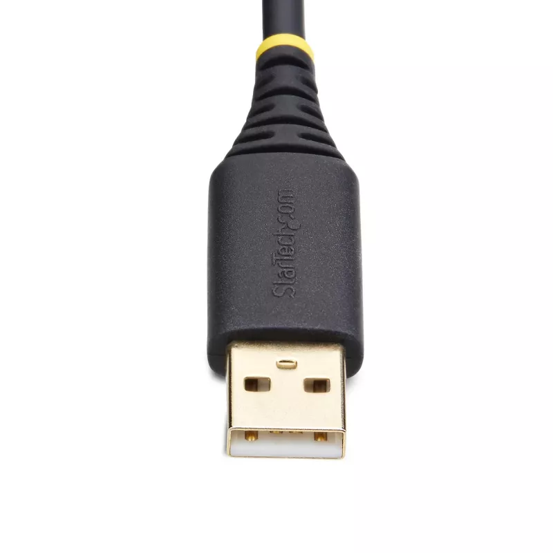 StarTech.com 1ft (30cm) USB-auf-Seriell-Adapterkabel, COM-Retention, austauschbare Muttern/Schrauben, USB-A auf DB9 RS232, FTDI IC, ESD-Schutz, Windows/macOS/Linux