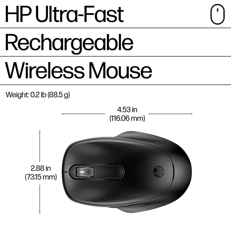 HP 515 Ultra-Schnell aufladbare wiederaufladbare kabellose Maus