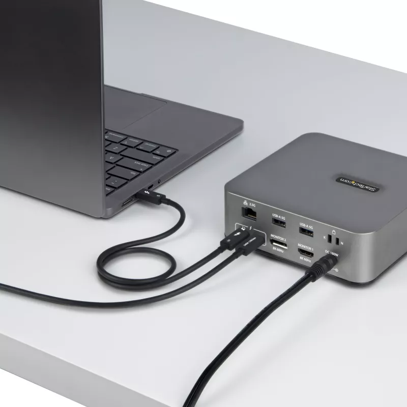 StarTech.com 1,5ft (50cm) Thunderbolt 5 Kabel, 80Gbit/s/Bis zu 120Gbit/s, 240W PD, 8K 60Hz, Zertifiziertes Thunderbolt Kabel - Kompatibel mit Thunderbolt 4/USB4/USB-C