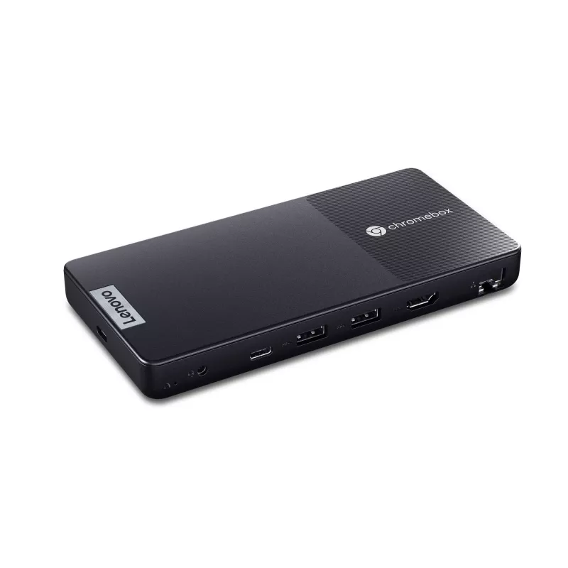 Mini-PC Lenovo Chromebox Micro — Intel Celeron N4500, 1,1–2,8 GHz, 8 GB LPDDR4x, 32 GB eMMC, ChromeOS, Schwarz