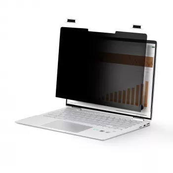 StarTech.com 14 Zoll 16:9 Flip-Over-Blickschutzfolie mit Touch, blendfreier Filter, Laptop-Monitor-Bildschirmschutz mit 51 % Blaulichtreduzierung