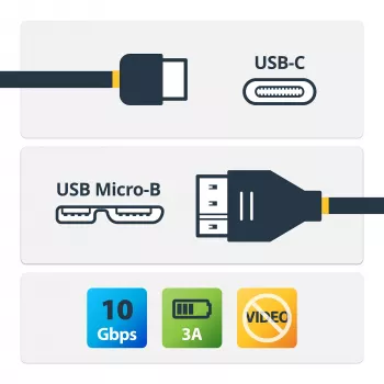 StarTech.com USB-C-auf-Micro-B-Kabel – M/M – 1 m – USB 3.1 (10 Gbit/s)