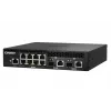 QNAP QSW-M2108R-2C Managed-L2-Switch, 8 x 2,5GbE + 2 x 10GbE SFP+/RJ-45-Kombiports, halbe Breite, rackmontierbar