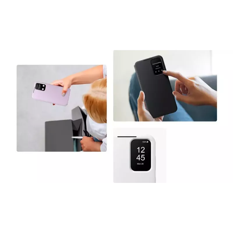 Samsung EF-ZA356CBEGWW Smart View Wallet Case Hülle für Galaxy A35 5G, Schwarz