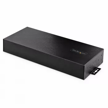 StarTech.com 16-Port Industrial USB 5Gbps Hub mit Netzteil, Metallgehäuse, montierbar, ESD-Schutz, Klemmleisten-Stromversorgung, USB-Ladefunktion, Dual-Host-Umschalter – TAA