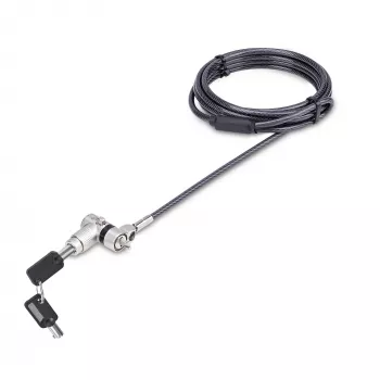 StarTech.com 3-in-1 Universal Laptop Lock 6.6ft (2m), Master Keyed Locking Kabel, Computer Security, Kompatibel w/Noble Wedge®/Nano/K-Slot; Anti-Theft Cut-Resistant Kabel