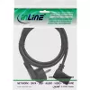 InLine Netzkabel, CEE 7/7 gewinkelt / 3-polig IEC C13 Stecker gewinkelt, 0,5 m