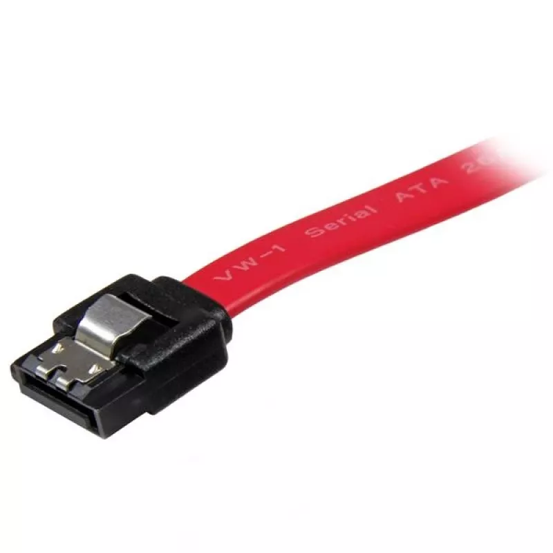 StarTech.com LSATA18 SATA-Kabel mit Verriegelung, 18 Zoll (0,457 m), Buchse/Buchse, Rot
