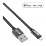 InLine Lightning USB-Kabel, für iPad, iPhone, iPod, schwarz/alu, 2m MFi-zertifiziert