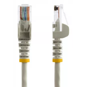 StarTech.com Cat5e Ethernet Patchkabel mit rastnasenfreien RJ45-Steckern – 10 m, Grau