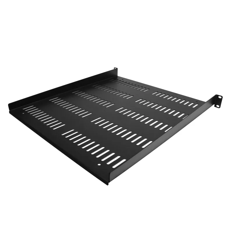 StarTech.com SHELF-1U-20-FIXED-V 1U belüfteter Server-Rack-Fachboden, 19", freitragend, Frontmontage, 25 kg Belastbarkeit, 20" (50 cm) tief, Schwarz
