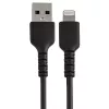 StarTech.com 15 cm langlebiges schwarzes USB-A-auf-Lightning-Kabel – robustes Aramidfaser-USB-Typ-A-auf-Lightning-Lade-/Sync-Netzkabel – Apple MFi-zertifiziert für iPad/iPhone 12