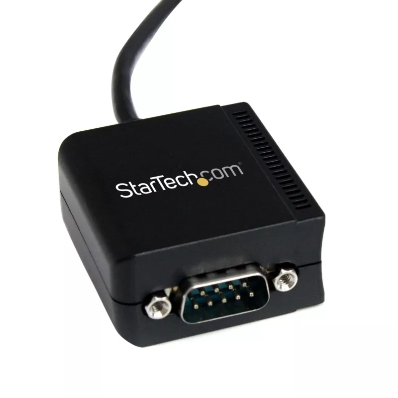 StarTech.com ICUSB2321FIS 1-Port FTDI USB-auf-RS232-DB9-Seriell-Adapterkabel, optisch isoliert, 2,5 m, schwarz