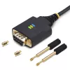 StarTech.com 1m USB zu Nullmodem Serielladapterkabel, austauschbare DB9-Schrauben/Muttern, COM Retention, USB-A zu RS232, FTDI, Level-4 ESD-Schutz, Windows/macOS/ChromeOS/Linux – robuste TPE-Konstruktion