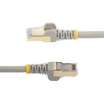 StarTech.com 1m CAT6a Ethernet-Kabel – 10 Gigabit geschirmt, rastnasenlos RJ45 100W PoE Patchkabel – 10GbE STP Netzwerkkabel mit Zugentlastung – Grau, einzeln getestet/Verkabelung UL-zertifiziert/TIA