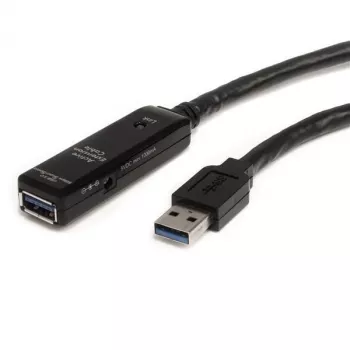 StarTech.com 5m USB 3.0 Aktives Verlängerungskabel – M/F, 5 m, USB A, USB A, USB 3.2 Gen 1 (3.1 Gen 1), Schwarz