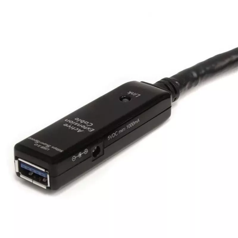 StarTech.com USB3AAEXT5M 5 m aktives USB-3.0-Verlängerungskabel, USB-A Stecker auf Buchse, 5 Gbit/s, schwarz