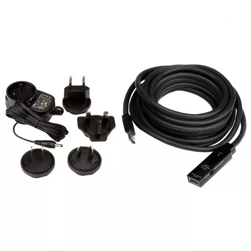 StarTech.com USB3AAEXT5M 5 m aktives USB-3.0-Verlängerungskabel, USB-A Stecker auf Buchse, 5 Gbit/s, schwarz