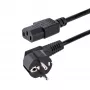 StarTech.com 1m Computer-Netzkabel, 18AWG, EU-Schuko auf C13 Netzkabel, 250V 10A, schwarzes Ersatz-Netzkabel, TV/Monitor-Netzkabel, Schuko CEE 7/7 auf IEC 60320 C13 Netzkabel - PC-Netzteilkabel