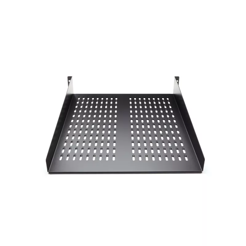 StarTech.com CABSHELF22V 2U belüfteter fest montierbarer Fachboden für Serverschrank, 19″, 22″ (55,9 cm) tief, bis 22 kg, Stahl, schwarz