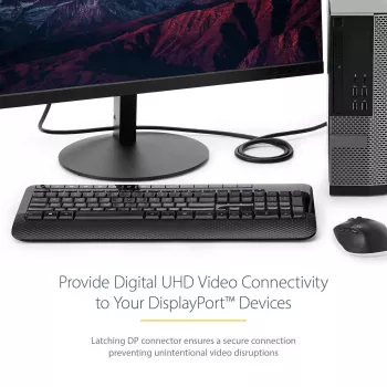 StarTech.com 1m DisplayPort 1.2 Kabel – 4K x 2K Ultra HD VESA-zertifiziertes DisplayPort-Kabel – DP-auf-DP-Kabel für Monitor – DP-Video/Display-Kabel – einrastende DP-Stecker