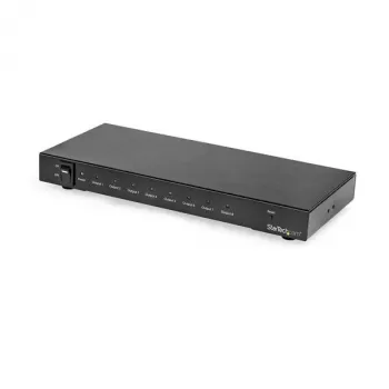 StarTech.com 8-Port 4K 60Hz HDMI-Splitter, HDMI, 8x HDMI, 3840 x 2160 Pixel, Schwarz, 4K Ultra HD, 60 Hz
