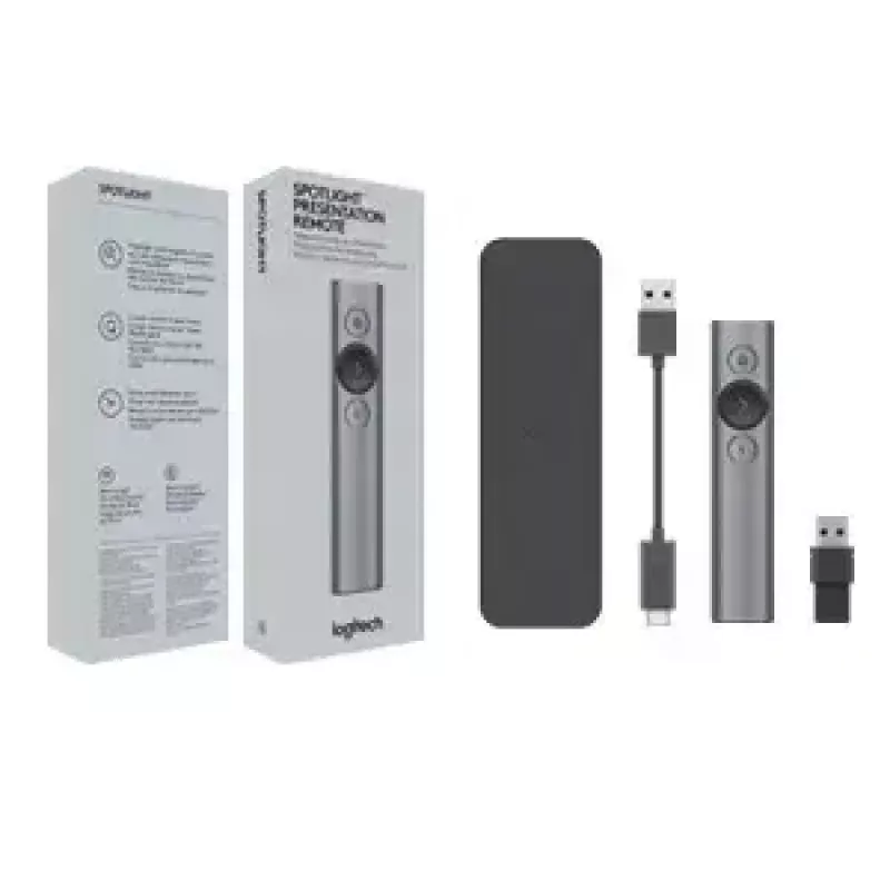 Logitech Spotlight Plus Präsentations-Fernbedienung, grau