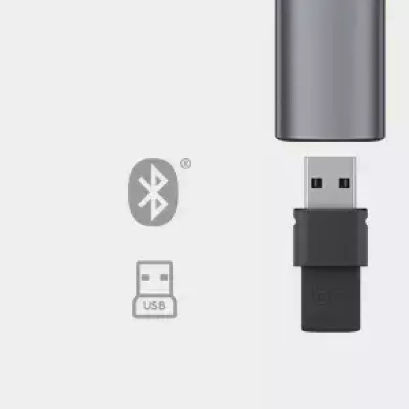 Logitech Spotlight Plus Präsentations-Fernbedienung, grau