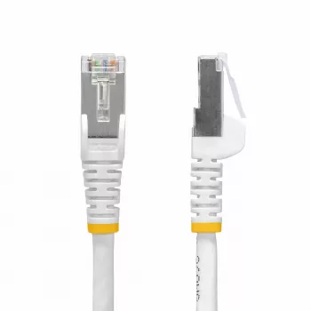 StarTech.com 2m Weiß CAT8 Ethernet-Kabel, rastnasenfrei RJ45, 25G/40G, 2000MHz, 100W PoE++, S/FTP, 26AWG reines blankes Kupferkabel, LSZH, geschirmtes Netzwerk-Patchkabel mit Zugentlastungen, einzeln geprüft