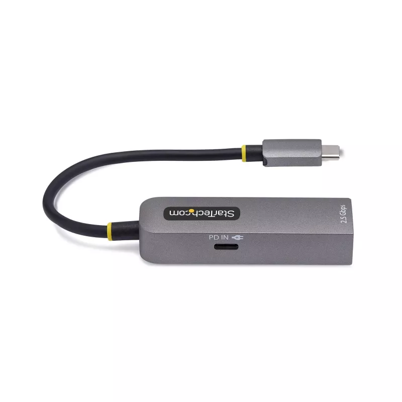 StarTech.com 2.5GbE USB-C zu Ethernet Adapter, 100W PD Passthrough, NBASE-T NIC, USB 3.0 Typ-C 2.5/1G Multi-Speed-Netzwerk, Thunderbolt-kompatibel, Windows & Mac