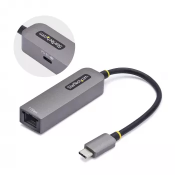 StarTech.com USB-C auf Ethernet Adapter, NIC, 100W PD Durchgang, USB 3.0 Typ-C 1 Gbit/s Multi-Speed Netzwerkadapter, Thunderbolt kompatibel, Windows & Mac