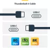 StarTech.com 2.6ft (80cm) Thunderbolt 5 Kabel, 80 Gbit/s/ bis zu 120 Gbit/s, 240 W PD, 8K 60 Hz, zertifiziertes Thunderbolt-Kabel – kompatibel mit Thunderbolt 4/USB4/USB-C