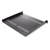 StarTech.com 1U Server Rack Shelf – Universal Vented Rack Mount Cantilever Tray für 19 Zoll Netzwerk-Equipment-Rack & Schrank – Hochbelastbarer Stahl – Tragfähigkeit 44lb/20kg – 16 Zoll tiefes Regal, Schwarz